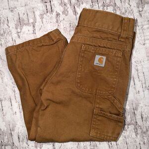 CARHARTT Pants Boys Size 2T  Cargo Workwear Tan Brown